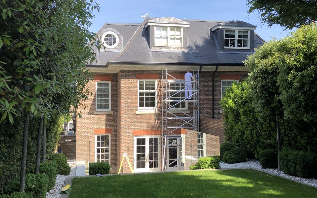 Exterior painting in London during spring and summer