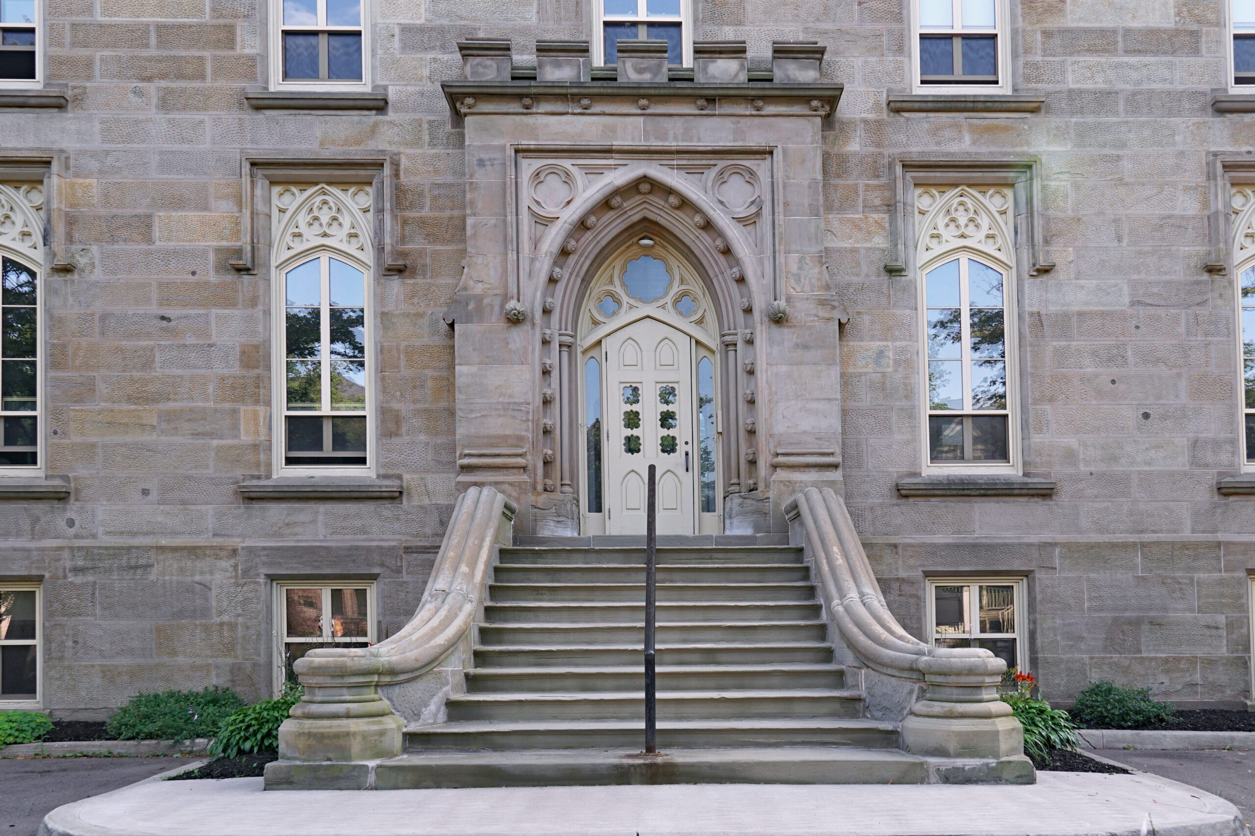 Front steps of former Bishop’s Palace,  Charlottetown, Prince Edward Island